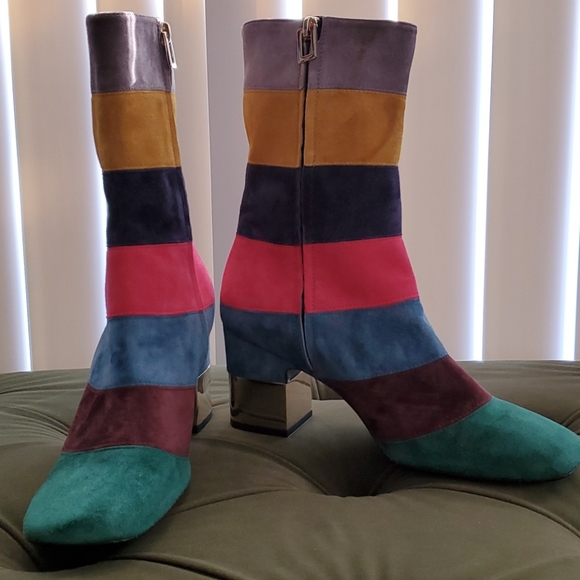 Roger Vivier Striped Podium Ankle Boots - Picture 3 of 12